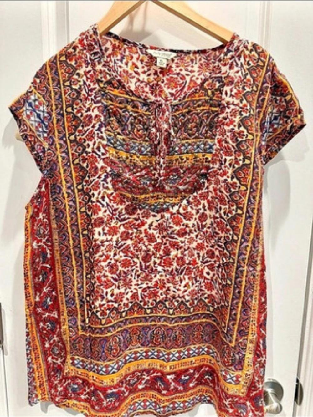 Lucky Brand Floral Tunic Multicolor XL Like New